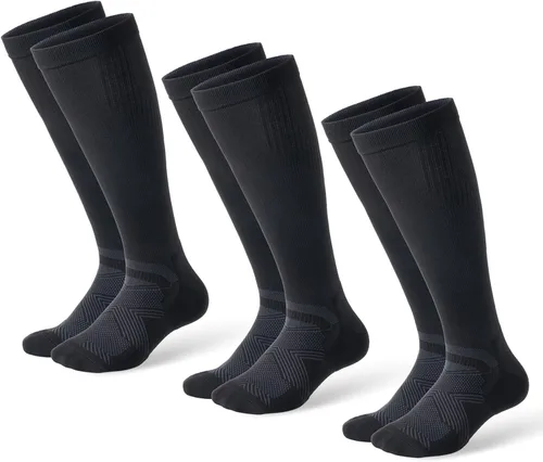 Vista 21 de Calcetines de compresión para mujeres y hombres, soporte de 15-20 A01-negro/gris/verde