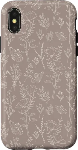 Vista 5 de Butterfly Meadow - Carcasa para iPhone 16, diseño botánico de flores silvestres