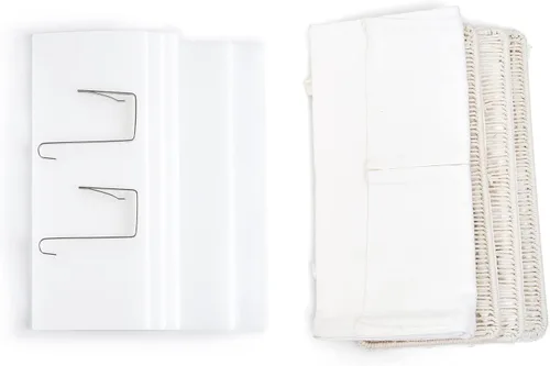 Vista 7 de Mkono Organizador de macramé sobre la puerta, decoración bohemia para colgar del cuarto de bebé, con 3 bolsillos grandes tejidos, organizador