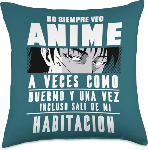 Vista 4 de Regalos Originales Manga Anime Para Chicas Chicos No Siempre Veo Anime para Ver Manga Mujer Hombre Adulto Almohada 16 x 16 pulgadas, Multicolor
