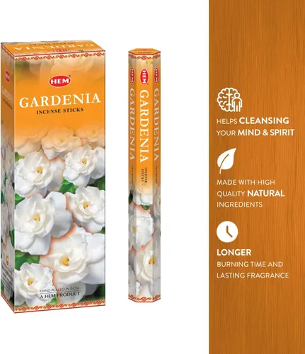 Vista 3 de Hem Gardenia Varitas de incienso (120 varillas, 6 cajas en el interior), 9 pulgadas de largo, 0.71 onzas por caja, perfectas para meditación, yoga