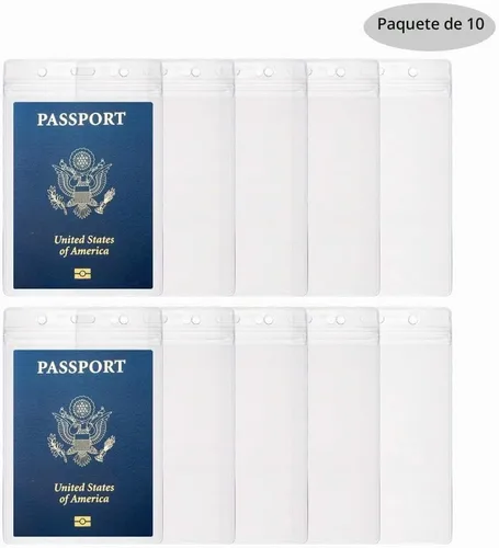 Vista 2 de CypesCrafts - 10 soportes para pasaporte de 4 x 6 pulgadas, extra grandes, para tarjetas de identificación, de PVC, para pasaporte, efectivo 10 Pvc