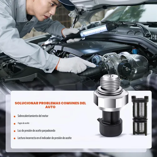Vista 6 de Sensor de presión de aceite de motor compatible con Chevy Silverado 1500 2500 3500 2003-2008, Suburban, Yukon, Avalanche, Impala, Tahoe, GMC