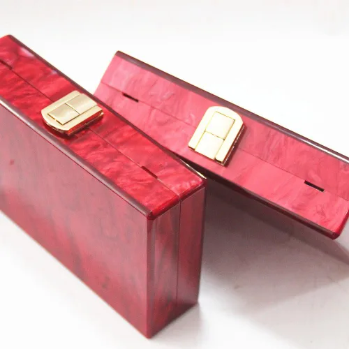 Vista 6 de Dirmmis Nuevas mujeres bolso de mensajero moda elegante mármol sólido perla mujer noche bolso rojo lujo fiesta fiesta fiesta fiesta embrague
