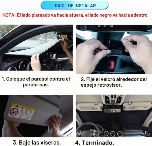 Vista 6 de Parasol para parabrisas BMW Serie 3 2006-2011 Accesorios Plegable