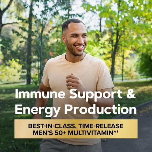Vista 5 de GNC Programa Mega Men 50 Plus Vitapak, nutrición completa conveniente, 5 productos en 1 paquete de vitaminas, multivitamínico, aceite de pescado