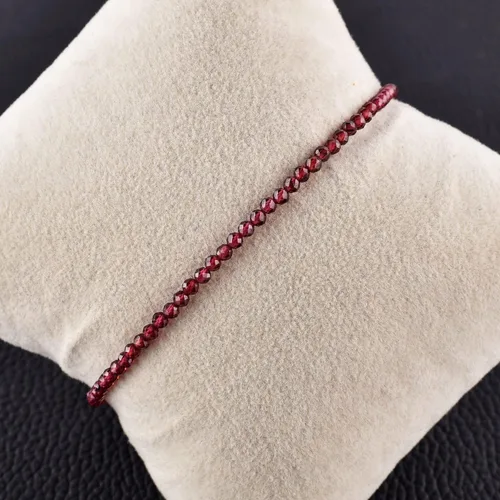 Vista 67 de Natural Gemstone Micro Beads Dainty Bangle Bracelet, Handmade Birthstone Jewelry, Healing Chakra Crystals, Silver Plated 8 inch, Birthday Gift for