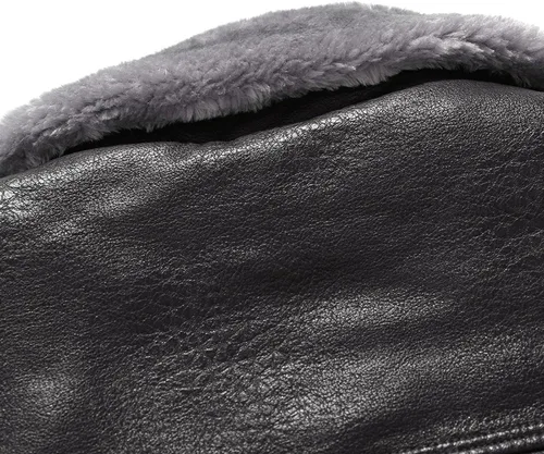 Vista 6 de ADUWOAN Abrigo de piel sintética para hombre, chaqueta de sherpa de gamuza térmica, pesada, de piel sintética, con forro, abrigo para exteriores