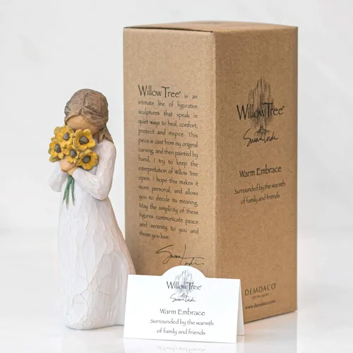 Vista 7 de Willow Tree Abrazo cálido, rodeado de la calidez de la familia y amigos, un regalo para celebrar amistades o aquellos que aman las flores, figura