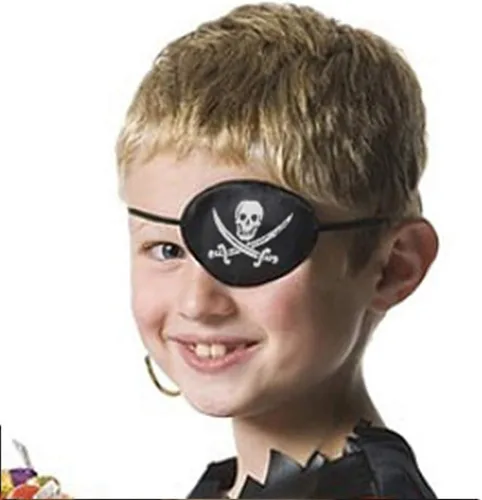 Vista 2 de Disfraz de un ojo de capitán pirata con parche de calavera para Halloween, Navidad, cumpleaños fiesta temática pirata