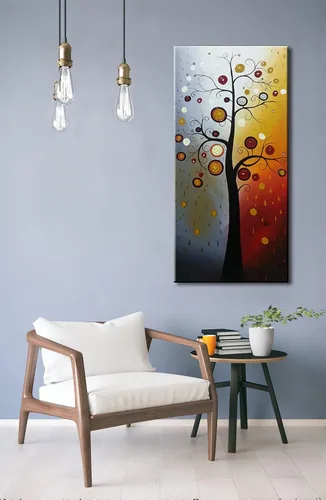 Vista 4 de Wieco Art Pintura al óleo floral grande sobre lienzo, arte de pared listo para colgar para sala de estar, dormitorio, decoración del hogar, moderno