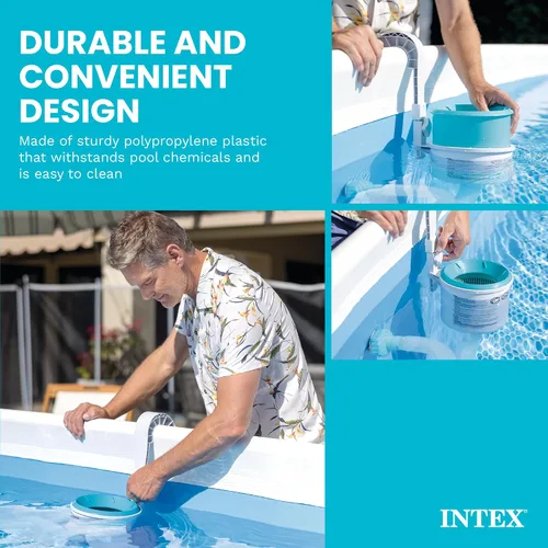 Vista 5 de Intex Deluxe Limpiador automático de superficie para piscina montado en pared - 800 GPH+