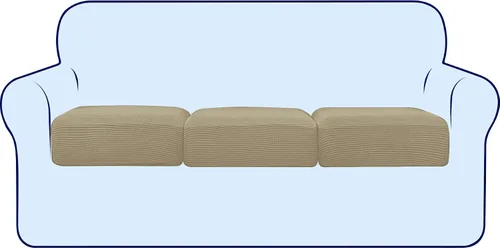 Vista 30 de subrtex Funda de Cojín Elástica Suave para Asiento de Sofá Funda Deslizable de Spandex para Silla y Sofá Adecuada para 1-2-3 Plazas Reemplazo