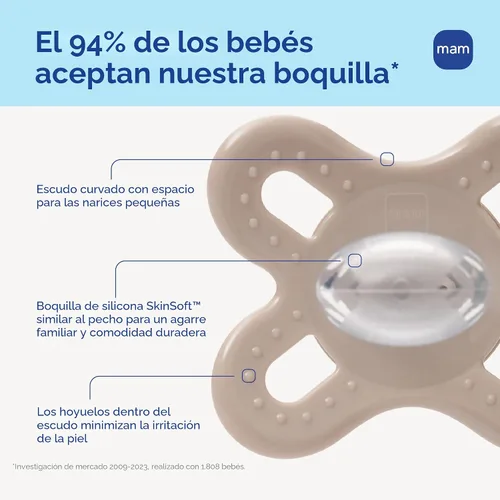 Vista 5 de MAM Juego de Alimentación Primer Regalo del Bebé, Artículos Esenciales para Recién Nacidos Imprescindibles para 0-3 Meses, Biberones Anticólicos