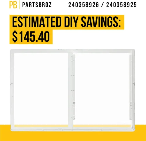 Vista 4 de PartsBroz 240358926 240358925 Estante seguro contra derrames – Compatible con Frigidaire Kenmore refrigerador – Reemplaza AP4527268 241730402