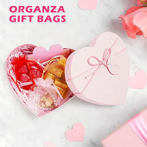 Vista 3 de ANZNKU Paquete de 50 bolsas de organza multicolor de 3 x 4 pulgadas, mini bolsas de regalo para regalos de Pascua, día de la madre, bolsa de joyería
