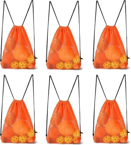 Vista 55 de GSE Games & Sports Expert Bolsa de malla con cordón para béisbol, pelotas de pickleball, pelotas de golf, gimnasio, equipo de natación, lavandería