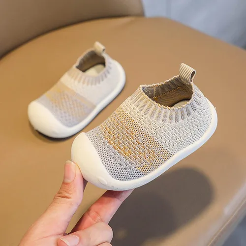 Vista 5 de Zapatos de bebé para caminar por primera vez zapatos para niños zapatos deportivos para niños y niñas suela suave de malla antideslizante