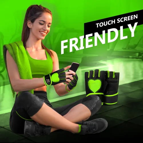 Vista 6 de DXM SPORTS Guantes de entrenamiento para mujer con soporte para muñeca, guantes de levantamiento de pesas para gimnasio, ciclismo, entrenamiento