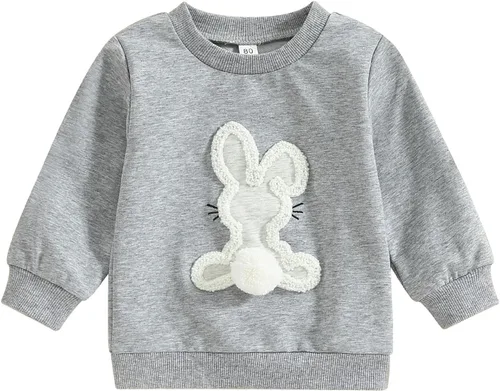 Vista 15 de Traje de San Valentín para bebé, niña, niño, traje de San Valentín, sudadera de manga larga con estampado de corazón