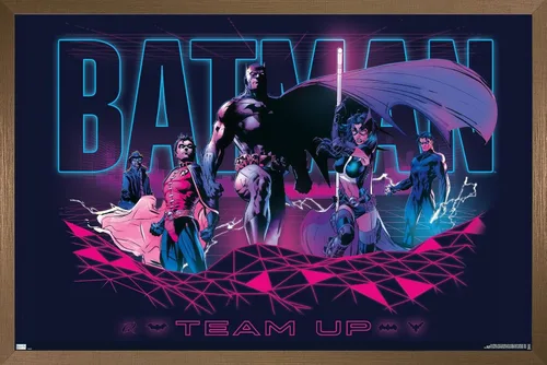Vista 15 de Trends International DC Comics Batman - Póster de pared, 22.4 pulgadas de largo x 14.7 pulgadas, versión enmarcada en madera de granero