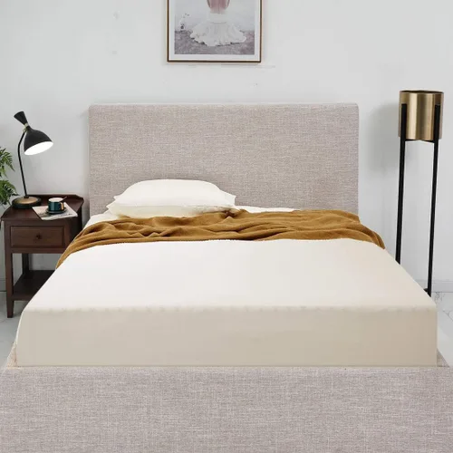Vista 2 de Sábana Ajustable - Sábana Ajustable Individual COSMOPLUS Solamente (Sin Sábana Encimera ni Fundas de Almohada), Micropunto Elástico en 4 Beige