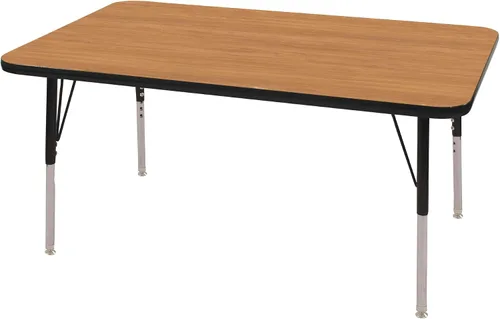 Vista 22 de Norwood Commercial Furniture - Mesa de actividades para el aula de altura ajustable para niños y adultos, mesa de actividades cuadrada