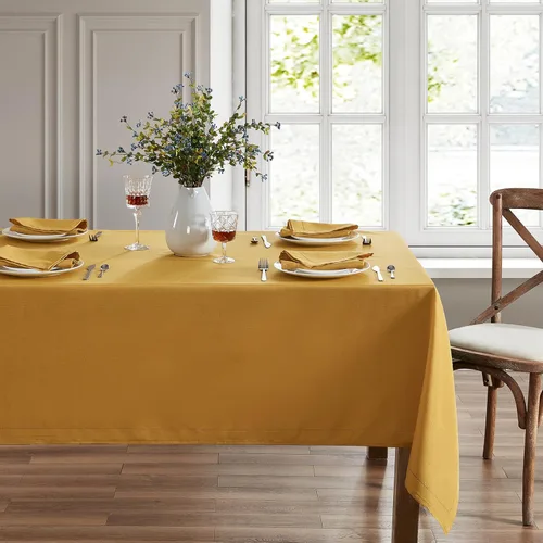 Vista 8 de Elrene Home Fashions Alison - Mantel de tela con diseño de bordado de ojo de buey y borde resistente a las arrugas, 132 x 70 cm, Rectangular