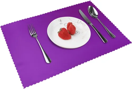 Vista 14 de Rectangular Placemats Set of 4, Heat Resistant Cartoon Banana Printed Kitchen Dining Table Mats