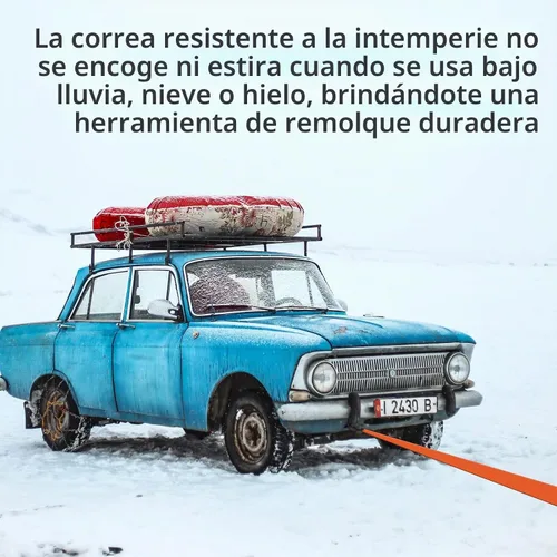 Vista 6 de Correa de cabrestante de remolque con gancho, correa de cabrestante de barco resistente de 1.5 pulgadas y 16 pies con 4500 libras de resistencia a