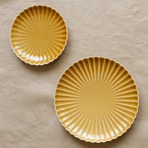 Vista 6 de WENSHUO Juego de 6 platos de cerámica para desayuno, 6.7 pulgadas, pétalos