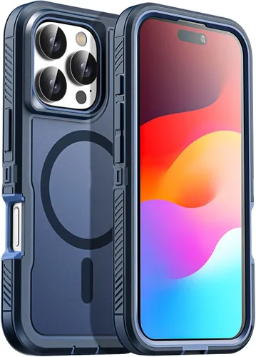 Vista 18 de AICase Funda para iPhone 13 Pro Max [compatible con Magsafe], protección magnética resistente contra caídas, cuerpo completo, a prueba de golpes, a