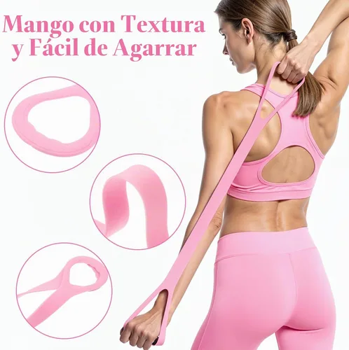 Vista 3 de Figura 8 Banda de resistencia con asas Bandas elásticas para entrenar brazo espalda hombro entrenamiento Cuerdas elásticas Equipo de ejercicio