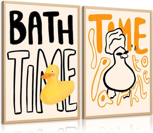 Vista 17 de Arte de pared de baño de gato, lienzo divertido para decoración de pared, imágenes de gato negro, impresiones lindas divertidas para baño, póster