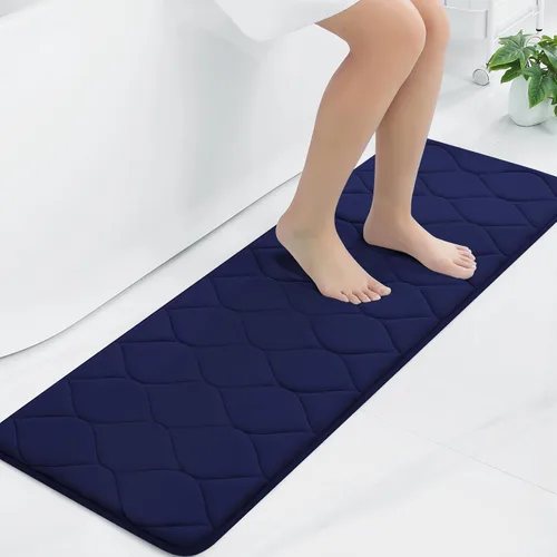 Vista 17 de Colorxy - Alfombra de baño de espuma viscoelástica, ultrasuave y antideslizante, absorbe el agua, lavable a máquina, tapete para suelos de ducha
