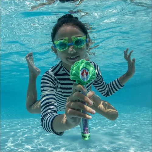 Vista 3 de SwimWays Disney Princess Ariel - Varitas de buceo con purpurina, paquete de 3, juguetes de baño y suministros de fiesta en la piscina para niños