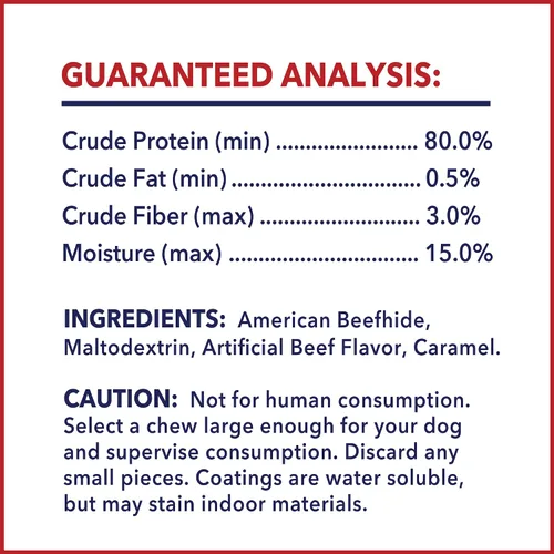 Vista 6 de Pet Factory American Beefhide - Rollos de chips de 5 pulgadas para perros, sabor a carne de res y pollo, 50 unidades/1 paquete
