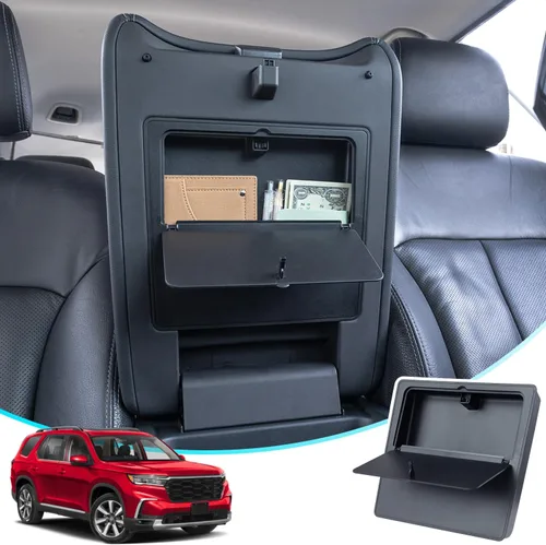 Vista 4 de PIMCAR Organizador oculto de consola central para Honda Pilot 2023-2025, 2024-2026 Honda Ridgeline/Passport Caja de almacenamiento oculta