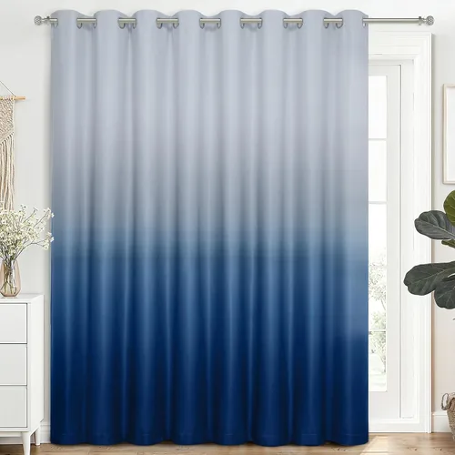 Vista 236 de SimpleHome Cortinas degradadas degradadas para oscurecer la habitación de 36 pulgadas de largo para dormitorio, con ojales y bloqueo de luz Negro