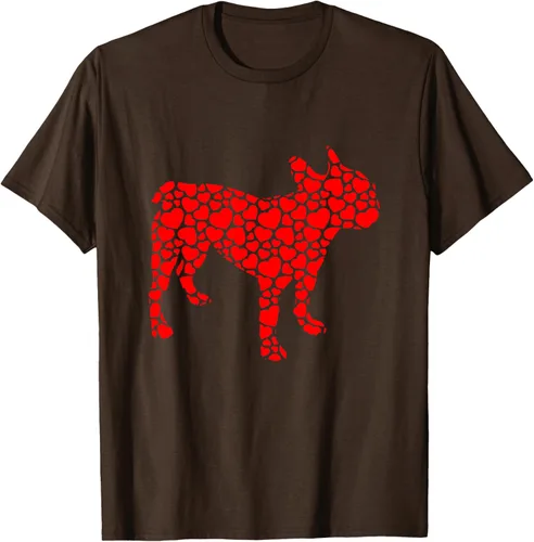 Vista 5 de Camiseta de San Valentín con forma de corazón Bulldog francés, Negro