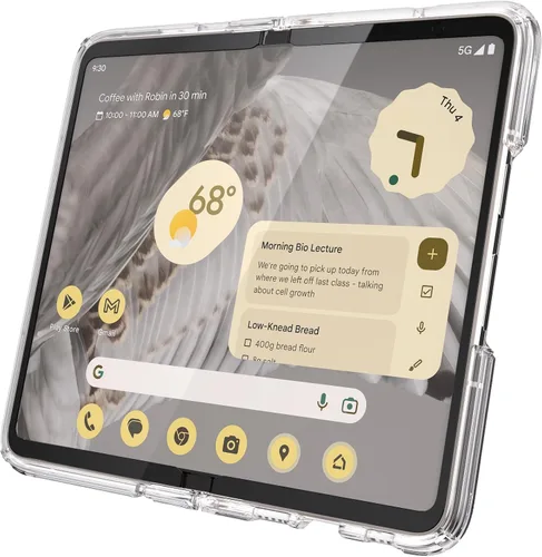 Vista 4 de Speck Funda transparente para teléfono plegable para Google Pixel, de una pieza, plegable, antiamarilleo, con protección contra caídas, Presidio