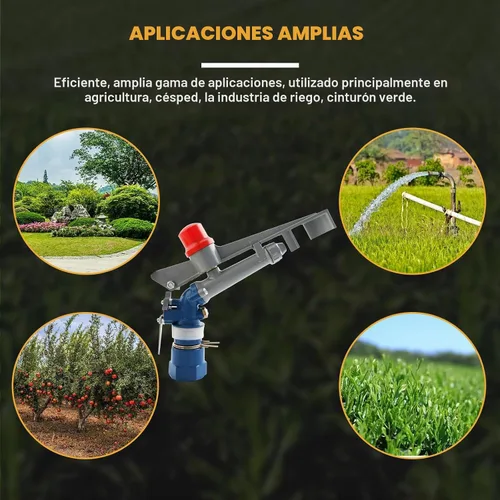 Vista 3 de Aspersor de riego para granjas agrícolas de 1.0 pulgadas, rotativo