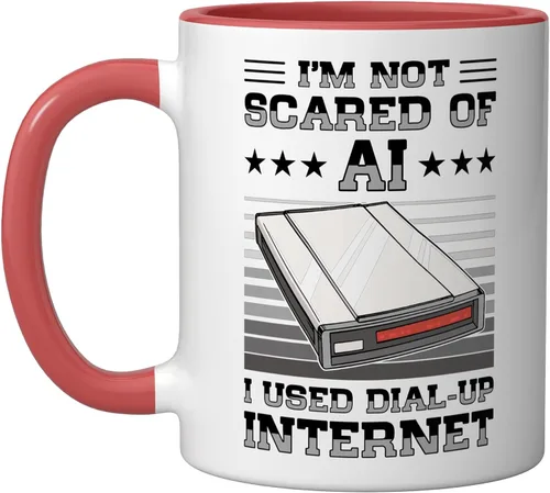 Vista 5 de 90s Nostalgia Retro 90s Dial Up Internet Vintage Ceramic Mug, Black/White