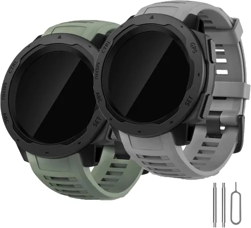 Vista 8 de Correa de repuesto para reloj Garmin Instinct, correa de silicona suave compatible con Garmin Instinct 2/Solar/Tactical