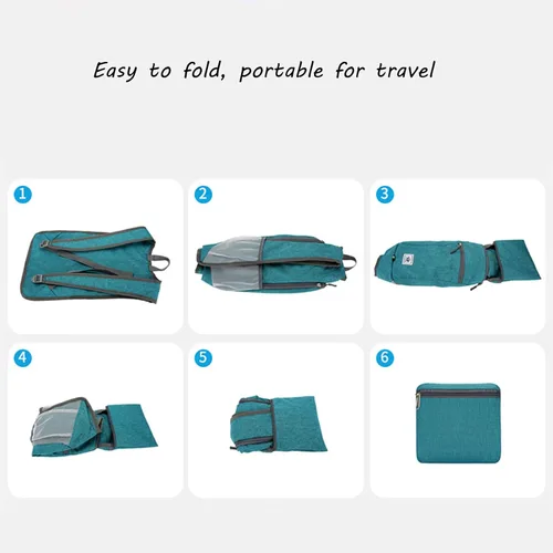 Vista 7 de DOJUNS Mochila de senderismo de 15 litros, mochila de viaje pequeña, ligera, plegable, plegable, mochilas de campamento para mujeres y hombres Negro