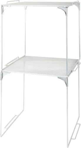 Vista 18 de Estante organizador de casillero apilable extra para casillero escolar, organizador de armario de almacenamiento, accesorios adecuados para la Negro