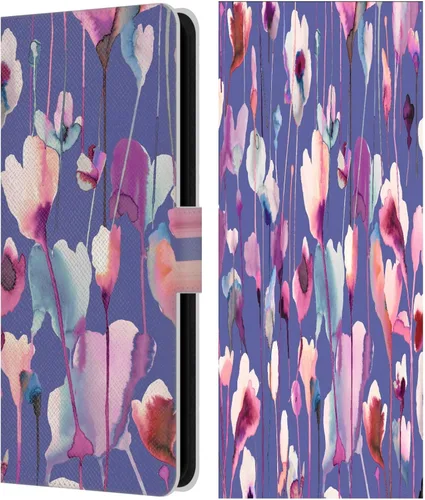 Vista 144 de Head Case Designs Officially Licensed Ninola Abstract Poppies Lilac Floral Leather Wallet Case Compatible with Samsung Galaxy A07 4G