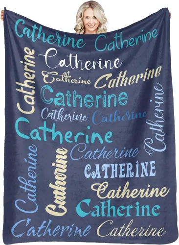 Vista 30 de Manta personalizada con nombre, manta personalizada de franela para niños, mujeres, hombres, Navidad, cumpleaños, madre, padre, día de San Valentín