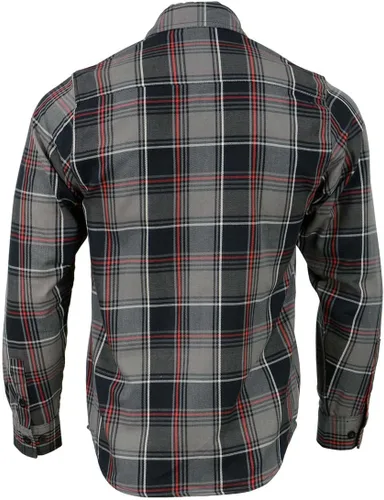 Vista 2 de Milwaukee Leather MNG11658 Men's Black and Grey with Red Long Sleeve Cotton Flannel Shirt