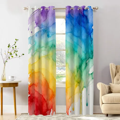 Vista 65 de Shrahala Cortinas de nivel de chakras con mandala beige para ventanas de cocina, paneles de cortina de ventana de mandala multicapa de poliéster